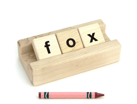 Solid Maple 4-Letter Word Tray
