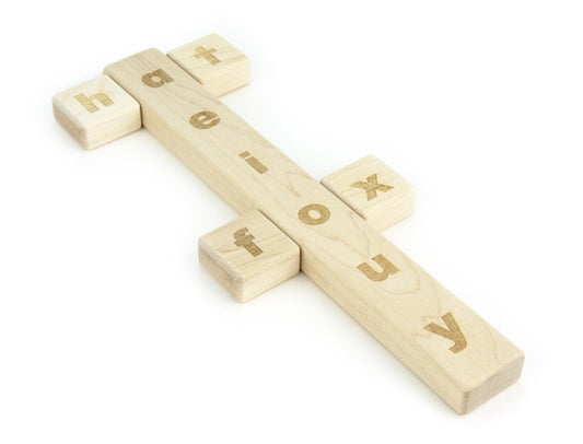 Engraved Maple Vowel Stick