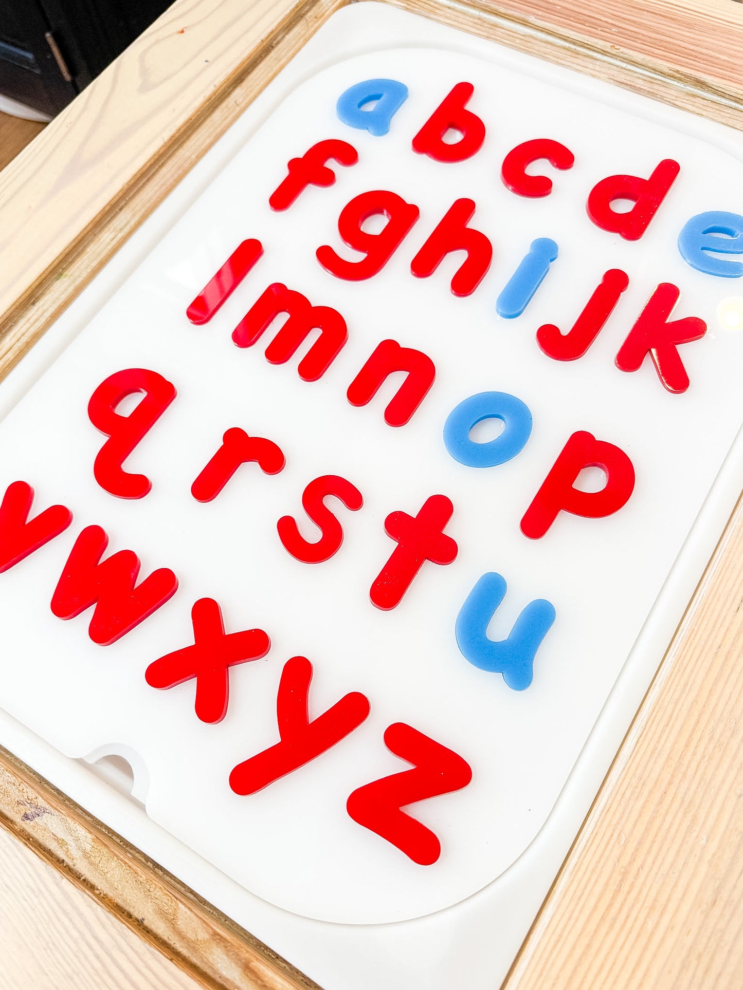 Lower Case Acrylic Letter Puzzle Insert