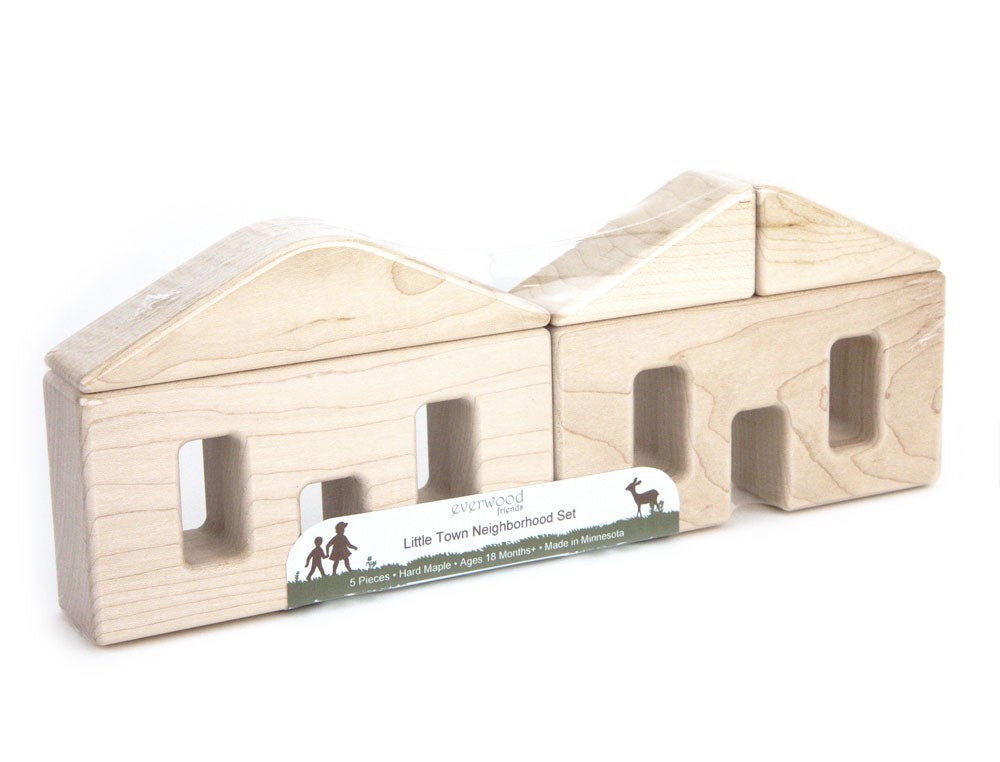 5 pc. Little Town Blocks Neighborhood Set
