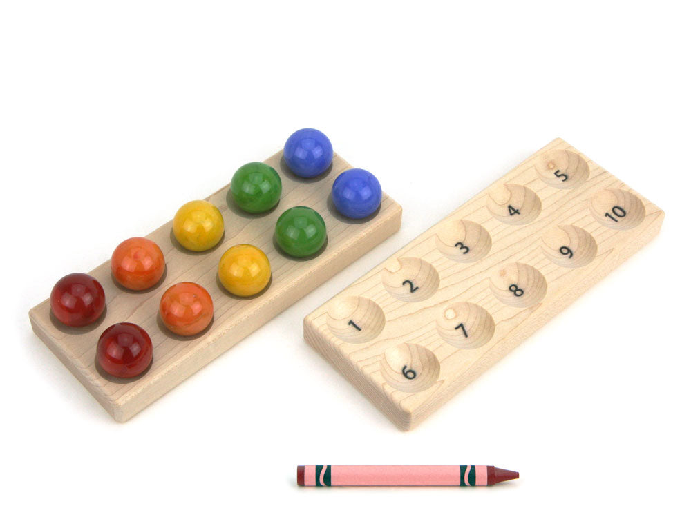 10 pc. 1" Marbles + Bag - Rainbow Colors