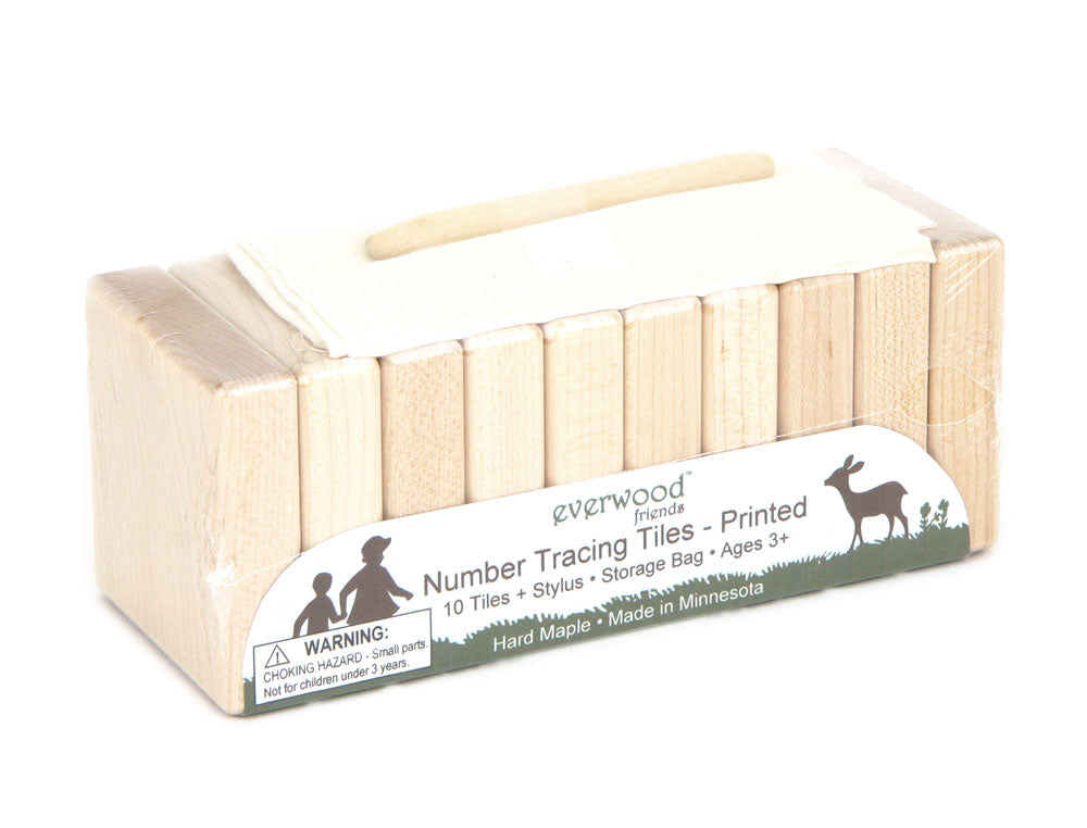 10 pc. Numbers 0-9 Maple Tracing Tiles