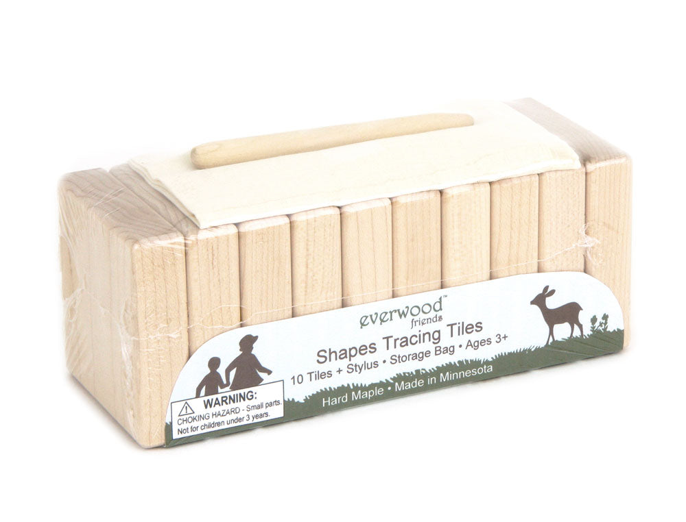 10 pc. Shapes Maple Tracing Tiles