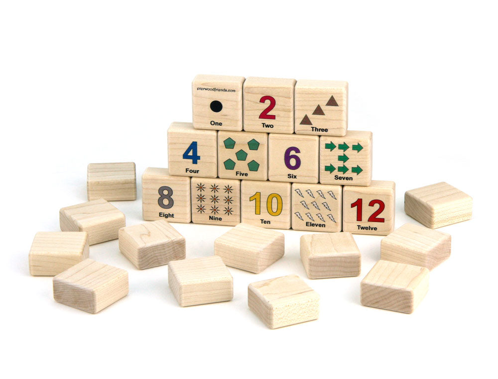 Counting & Shapes Color Wooden Matching Game - 24 pc Set