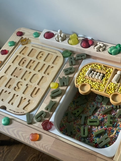 Resin Letter Insert - Wood