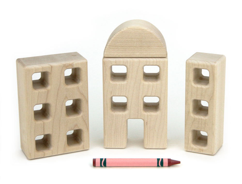 28 pc. Little Town Blocks Complete Set