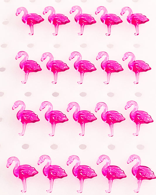 Flamingo Acrylic Pegs (25 Count)