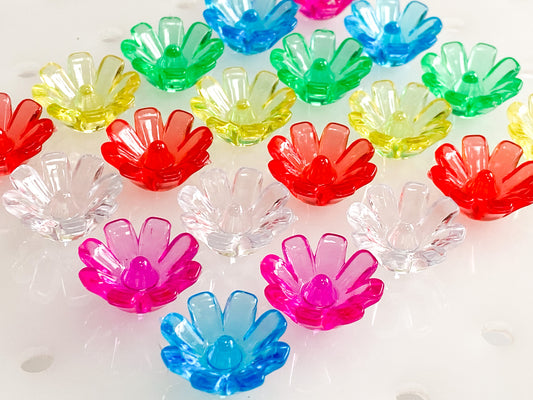 Flower Acrylic Pegs (25 Count)