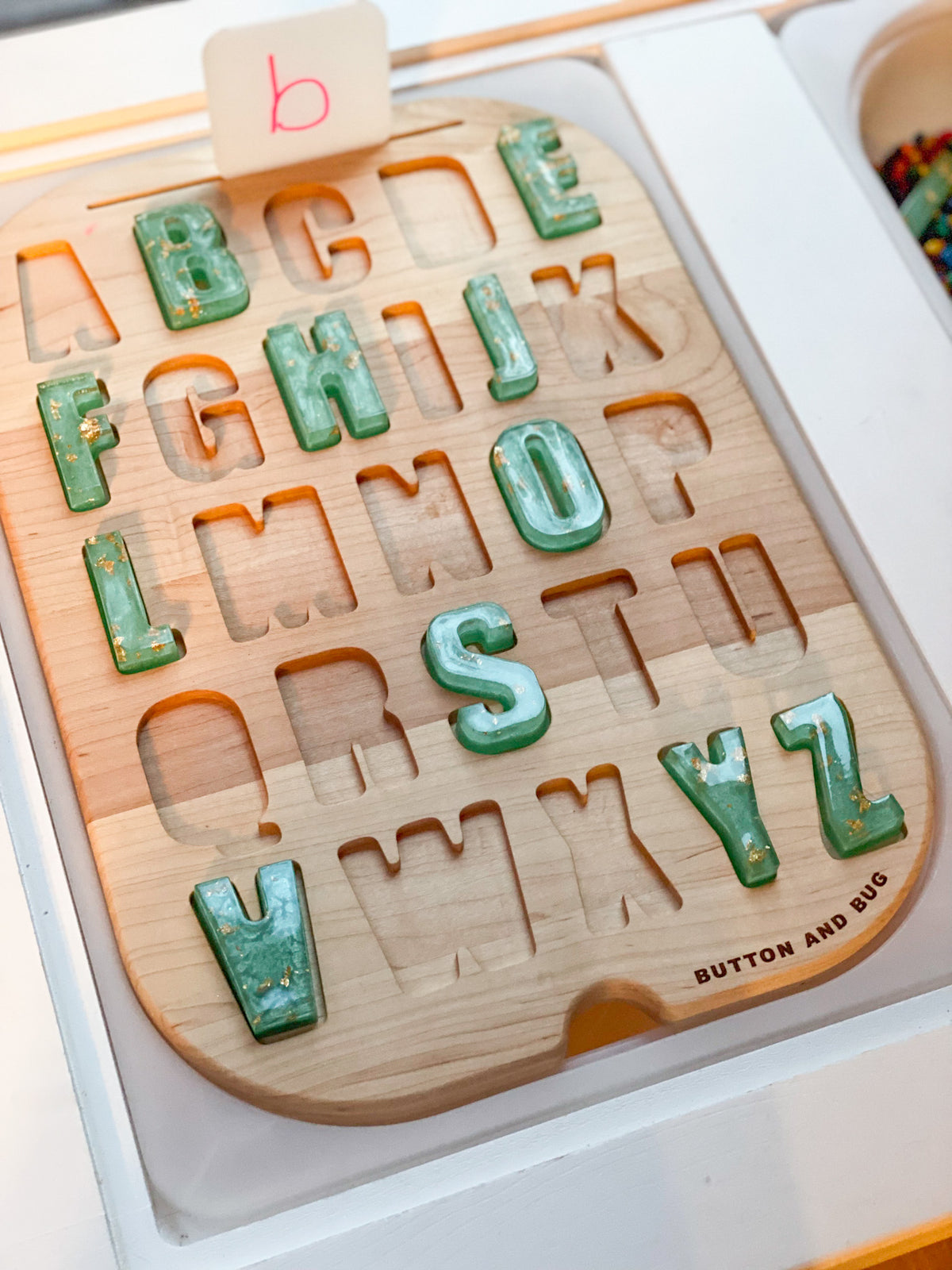 Resin Letter Insert - Wood