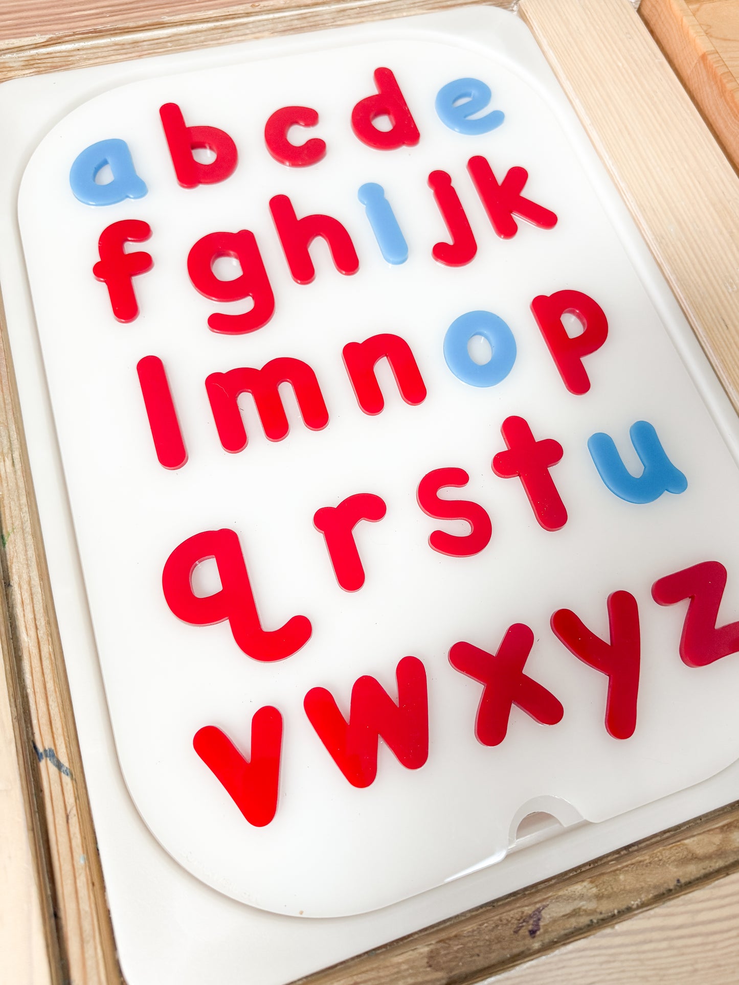 Lower Case Acrylic Letter Puzzle Insert