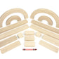 17 pc. Maple Learning Sticks Letter Number & Shape Building Block Set