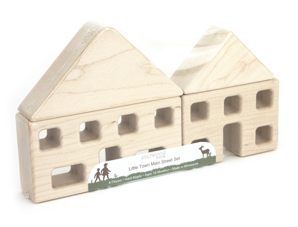 4 pc. Little Town Blocks Main Street Set
