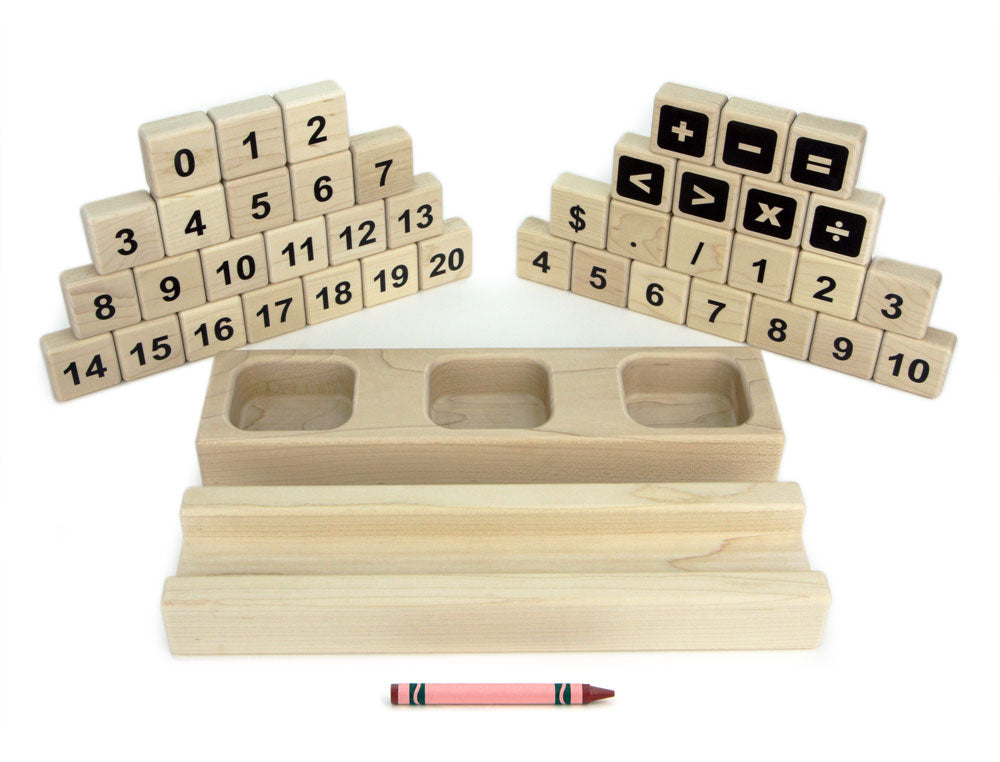 Printed Maple Math Tray Set