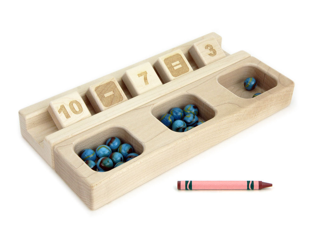 Engraved Maple Math Tray Set