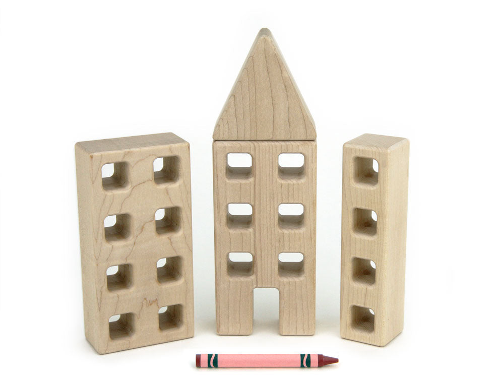 28 pc. Little Town Blocks Complete Set