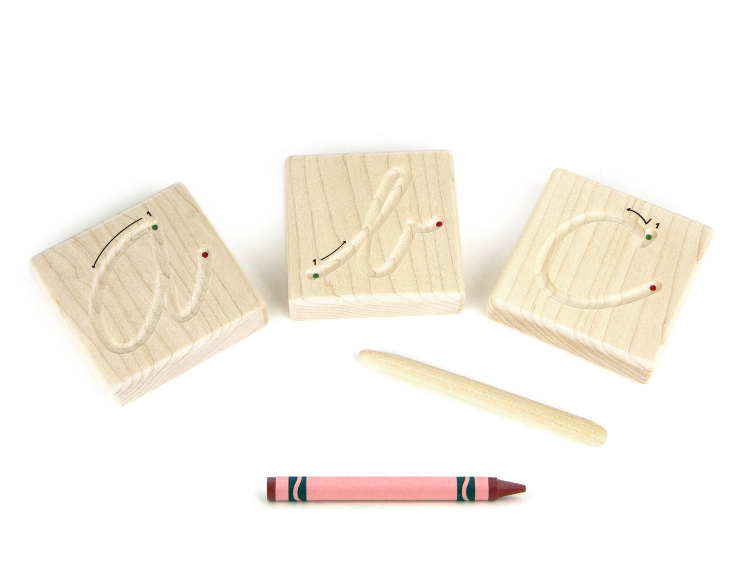 27 pc. Cursive Letter Alphabet Maple Tracing Tiles
