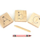 27 pc. Manuscript Letter Alphabet Maple Tracing Tiles
