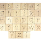 27 pc. Manuscript Letter Alphabet Maple Tracing Tiles
