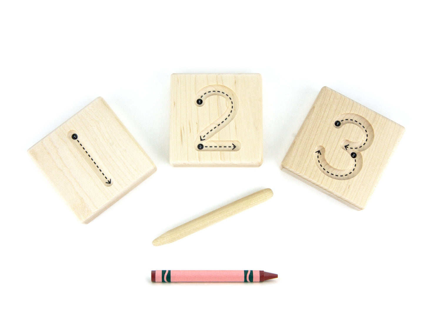 10 pc. Numbers 0-9 Maple Tracing Tiles