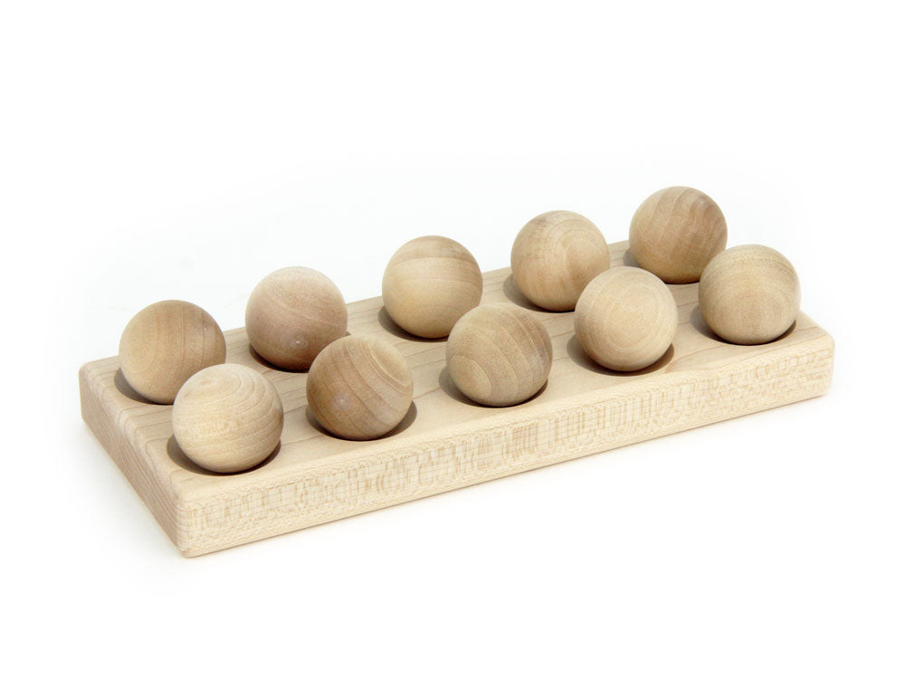 Double-Sided Ten Frame Maple Block