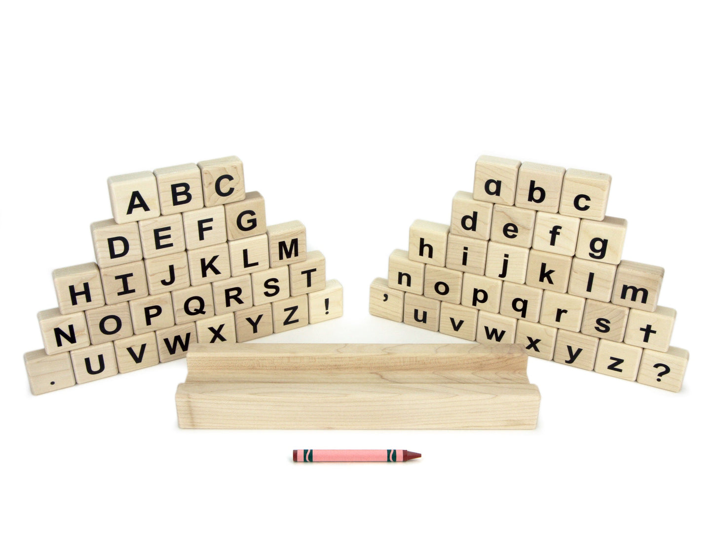 Printed Maple Word Tray Alphabet Spelling Set