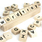 Printed Maple Word Tray Alphabet Spelling Set