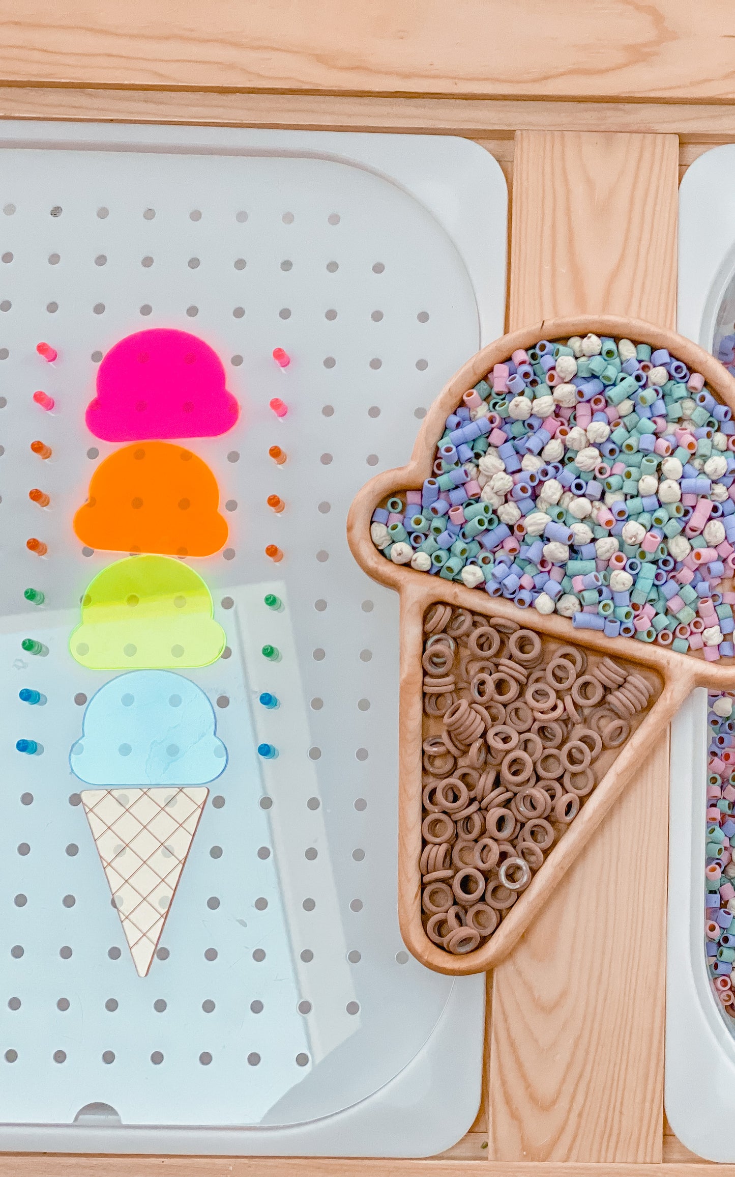 Ice Cream Cone Imaginative Play Tray