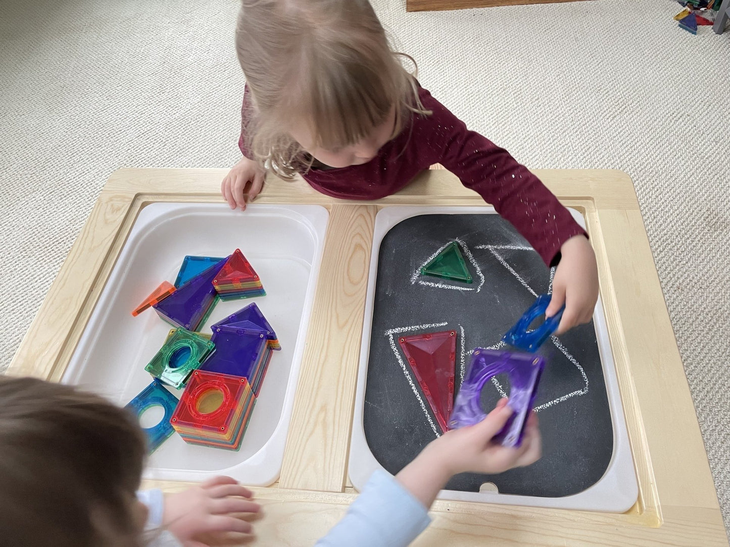 Double-Sided Magnetic Chalkboard & Whiteboard Insert